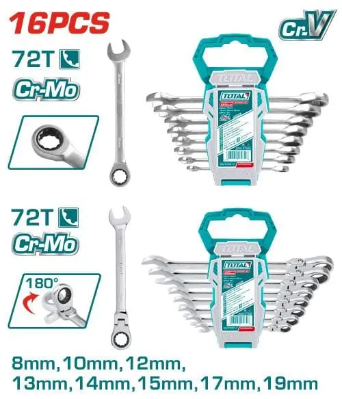 Ratchet Spanner Set 16Pc Tht103rk166 1