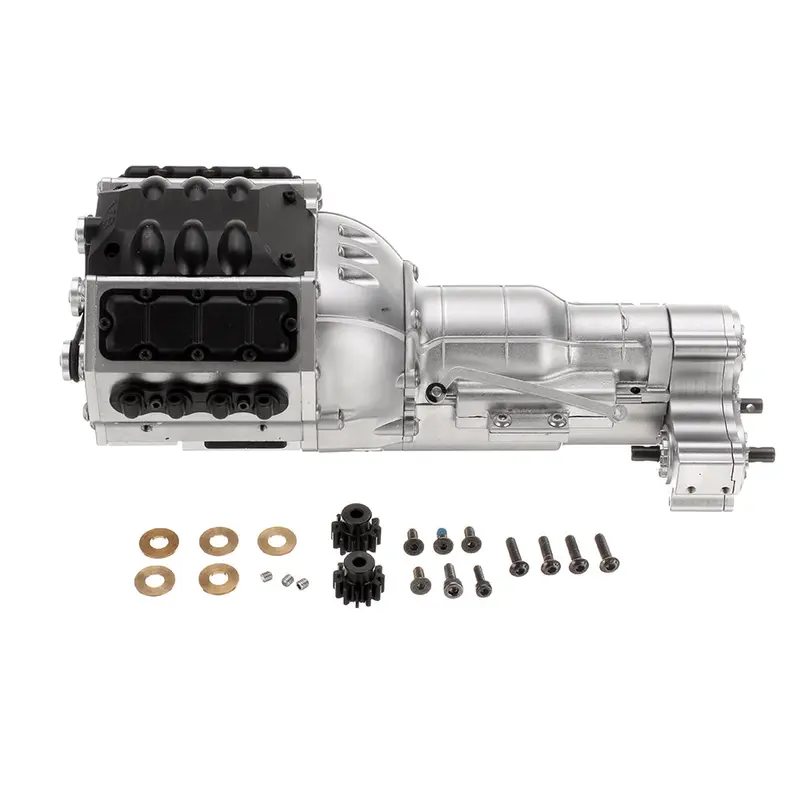 Rbr/C 1:10 Double Motor Three Speed Transmission For Rc Car Parts Crawler Unassembled Kit Scx10 1