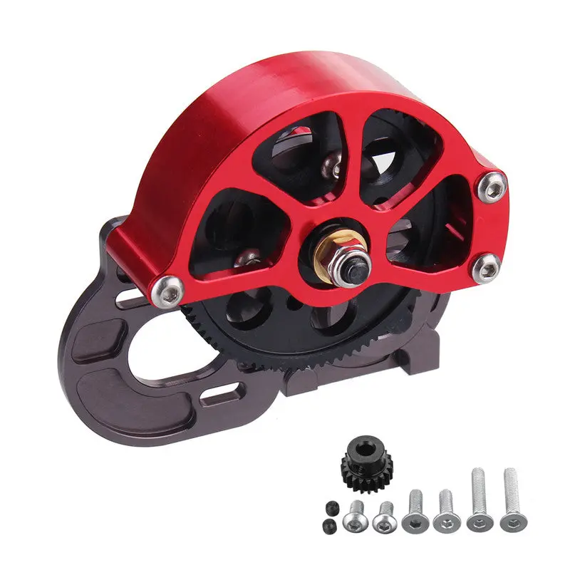 Rc 1/10 Upgrade Aluminum Fully Assembled Transmission Metal Gearbox For Axial Scx10 Cars Parts 1