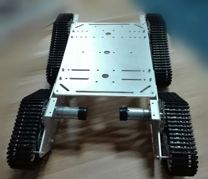 Rc 4Wd Metal Tank Chassis Large Load Tracked Vehicle Big Bearing Track Crawler Caterpillar Diy Rc Toy Smart Car Chassis Robot 1