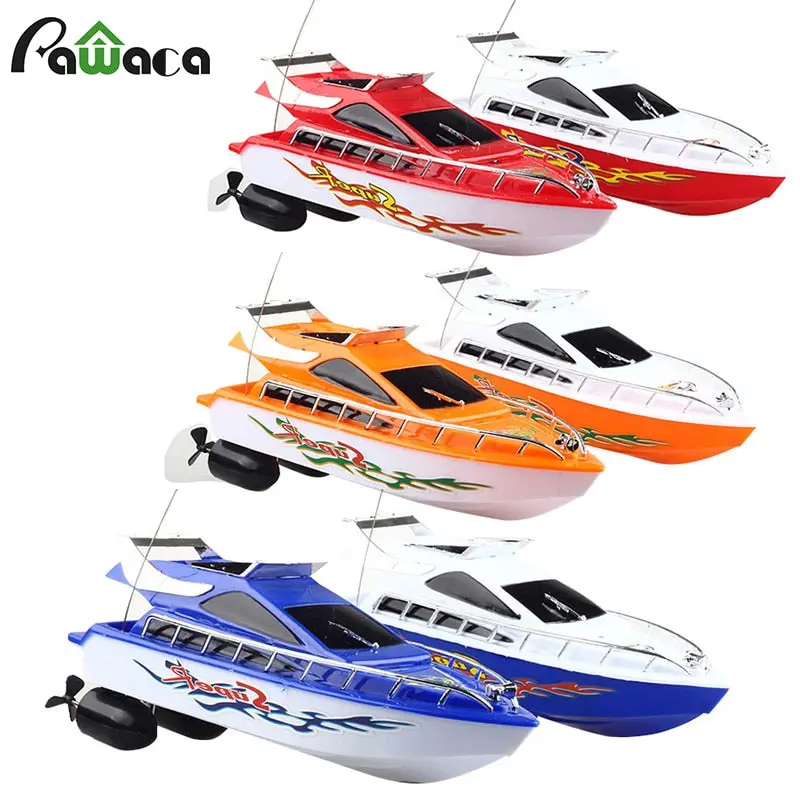 Rc Boat For Mini Kids Rc Remote Control Speed Boats Toy Racing Model 2.4Ghz Four-Channel Small Remote Yacht Children's Gift 1