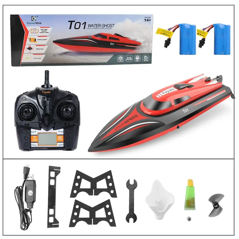 Rc Boat H101 2.4Ghz 30Km/Hour High Speed 180 Degree Flip With Servo Remote Control Boat Toys For Children Xmas Gifts For Kids 1
