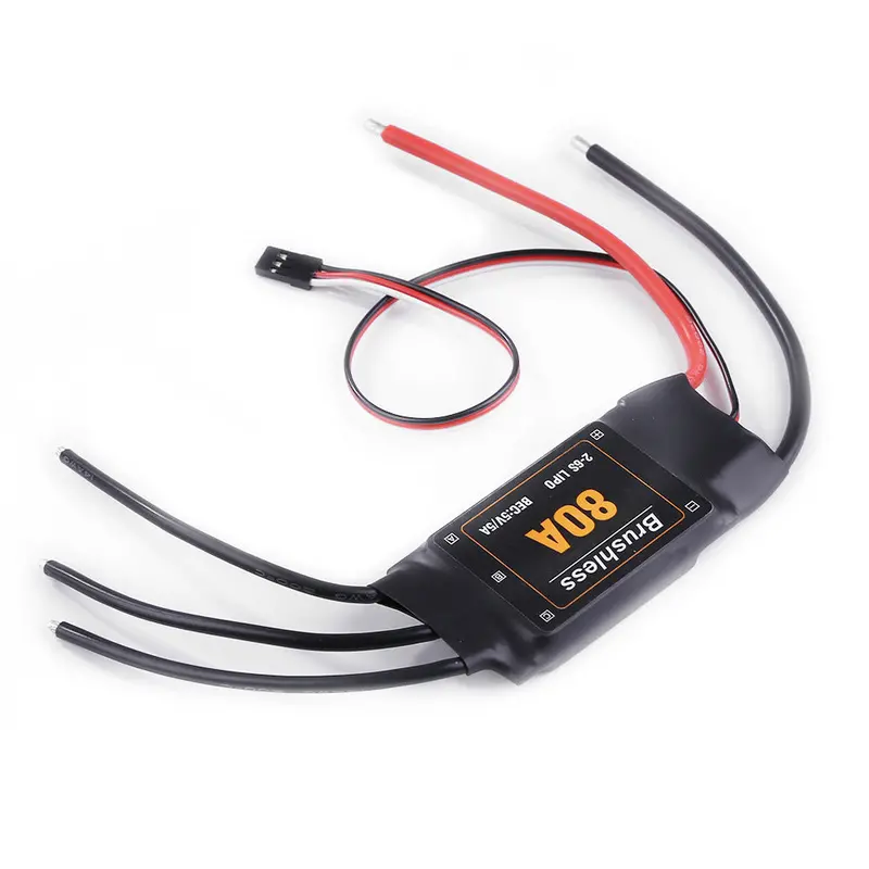 Rc Brushless Esc 80A Ubec 2S-6S Electronic Speed Controller With Bec Diy Module For Rc Airplane Fpv Racing Drone Plane Aircraft Boat Car 1