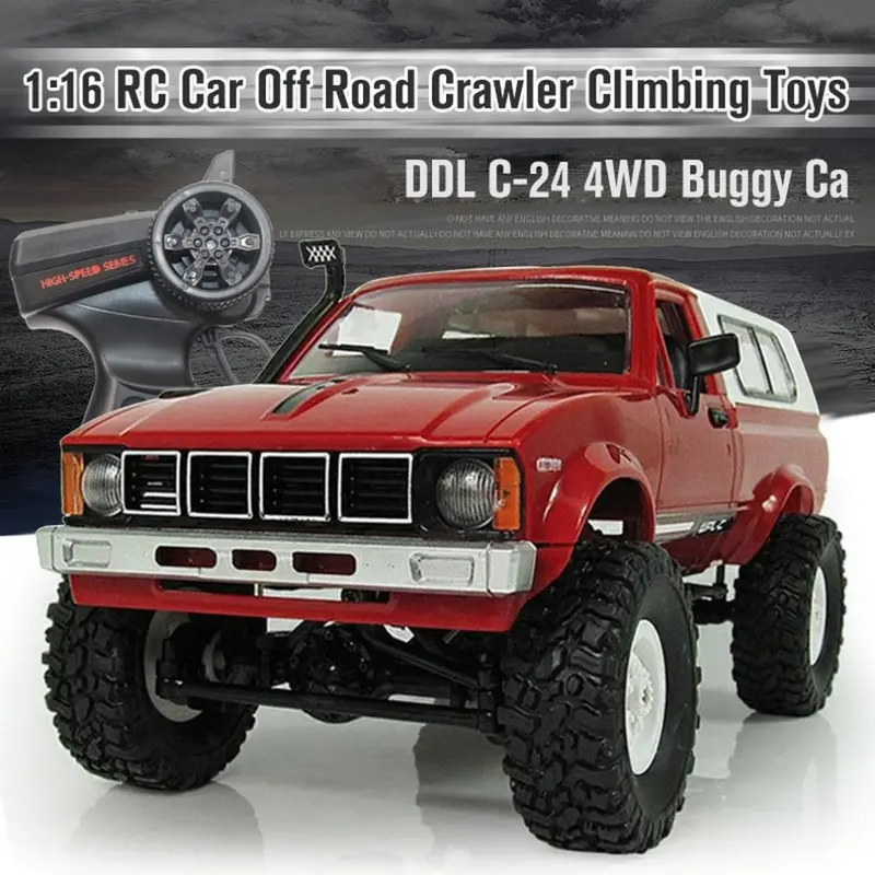 Rc C-24 4Wd 1:16 Rc Car Off Road Crawler Climbing Toys With Headlight Remote Control Vehicle Buggy Toys For Kids Gift Rtr 1