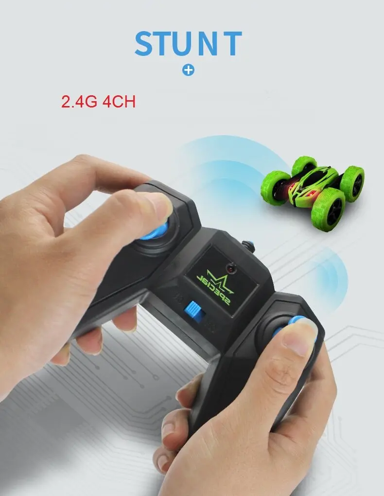 Rc Car 2.4G 4Ch Stunt Drift Deformation Buggy Car Rock Crawler Roll Car 360 Degree Flip Kids Robot Rc Cars Toys For Child Gifts 2