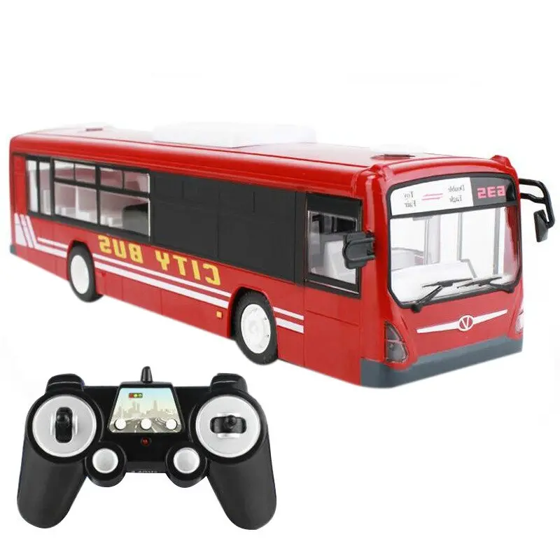 Rc Car 6 Channel 2.4G Remote Control Bus City Express High Speed One Key Start Function Bus With Realistic Sound And Light Long 1