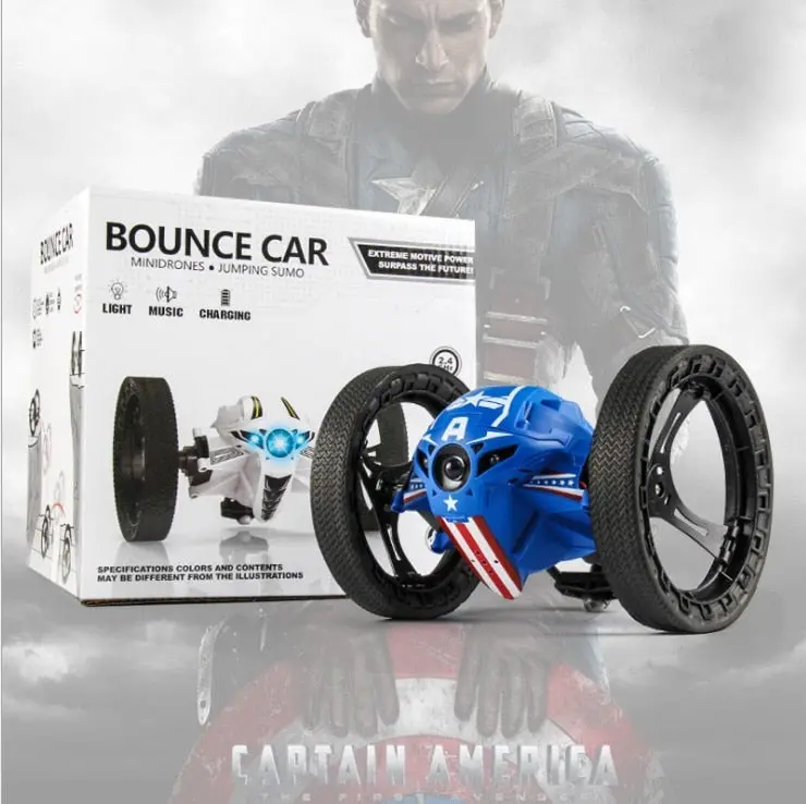 Rc Car Remote Control Bounce Car 2.4G Jumping Car With Flexible Wheel Rotation Led Night Lights Rc Robot Car For Boy Gift Toy 1