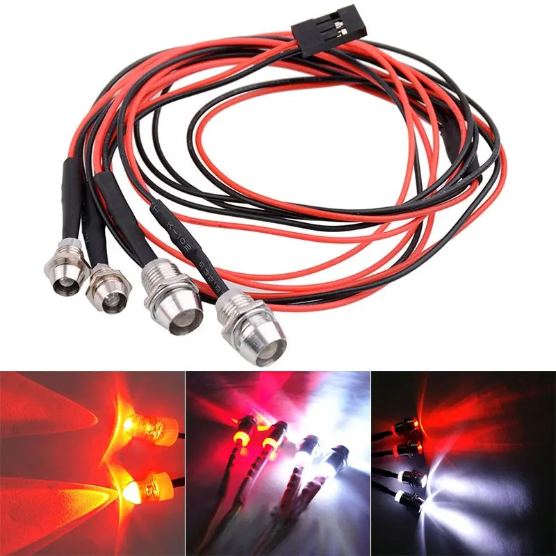Rc Led Night Headlamps Headlights 3/5Mm Led Light For Model Drift Crawler Car Bm88 1
