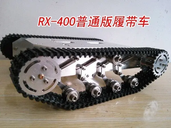 Rc Metal Tank Chassis Crawler Caterpillar Tracked Vehicle Track Rx-400 Flexible Damping Robot Off-Road Large Load Diy Rc Toy 1
