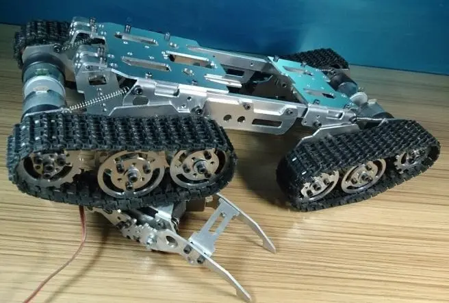 Rc Metal Tracked Vehicle Track Obstacle-Surmounting Tank Car Chassis Crawler 4Wd Smart Tank Car Chassis Chain Caterpillar Rc Toy 1