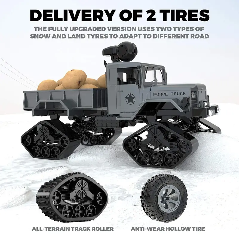 Rc Military Truck 1:16 4Wd Remote Control 480P Wifi Fpv Camera Rc Crawler Vehicle Off-Road Sport Rc Truck 1
