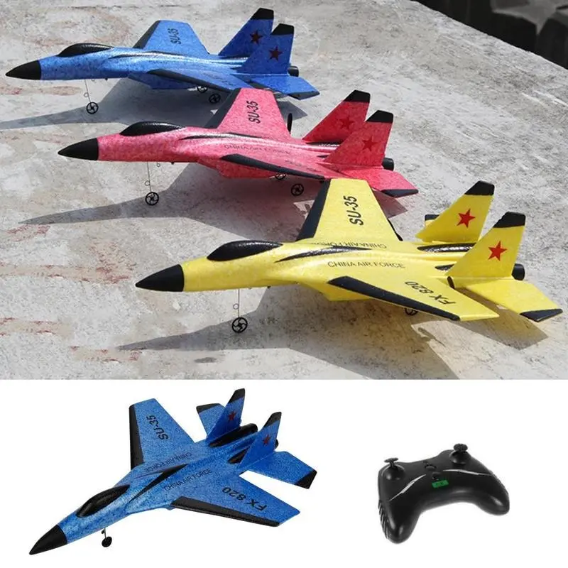 Rc Plane Toy Fx-820 2.4G 2Ch Su-35 Outdoor Rtf Radio Remote Control Airplane Toy Glider Airplane Model For Children Gifts 1