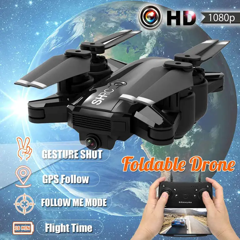 Rc Quadcopter Drone Gps 1080P Hd 2.4Ghz Wifi Optical Follow Video Recording Rc Drone Quadrocopter With Camera Toys For Children 1