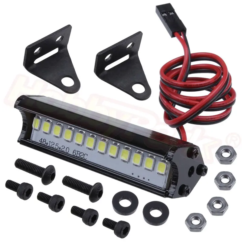 Rc Rock Crawler Led Light Bar Spotlight Dome Simulation For Traxxas Trx-4 Trx4 Axial Scx10 90046 D90 Tamiya Cc01 Km2 Body Shell 1