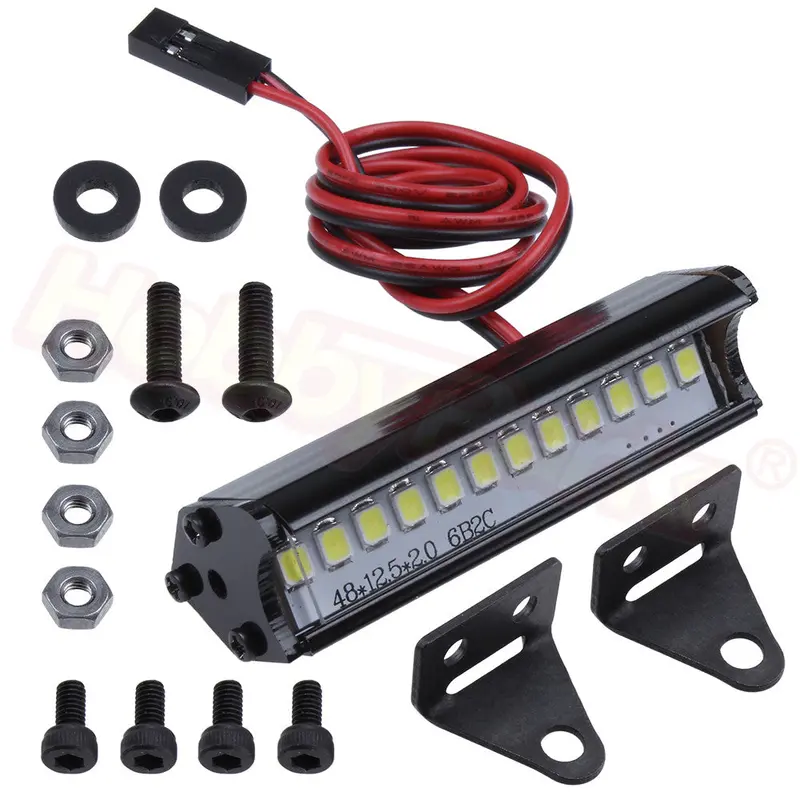 Rc Rock Crawler Truck Led Light Bar Spotlight Dome Light Simulation For Traxxas Trx-4 Trx4 Axial Scx10 90046 D90 Tamiya Cc01 Km2 1