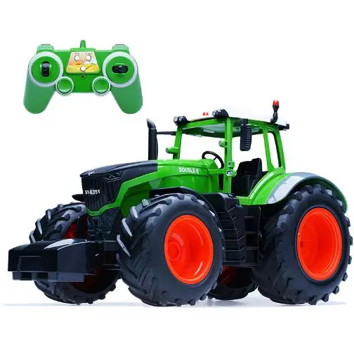Rc Truck Farmer Car Tractor 2.4G Remote Control Trailer Dump/Rake 1:16 High Simulation Scale Construction Vehicle Children Toy 2