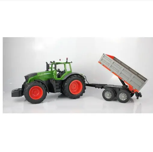 Rc Truck Farmer Car Tractor 2.4G Remote Control Trailer Dump/Rake 1:16 High Simulation Scale Construction Vehicle Children Toy 3