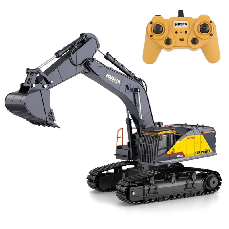 Rctown Huina 1:14 1592 Rc Alloy Excavator 22Ch Big Rc Trucks Simulation Excavator Remote Control Vehicle Toy For Boys 1