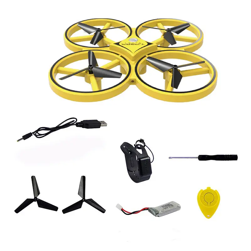 Rctown Rc Drone Mini Infrared Induction Hand Control Drone Altitude Hold 2 Controllers Quadcopter For Kids Toy Gift 1