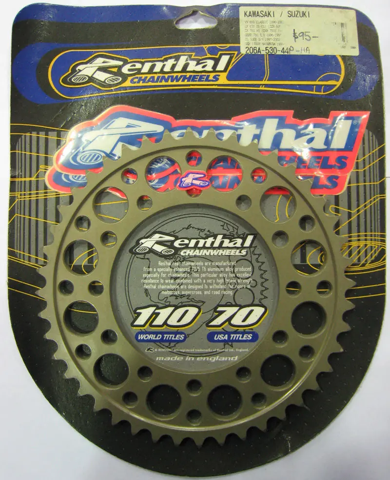 Rear Sprocket Renthal Alloy 206A-530-44P-Ha 1