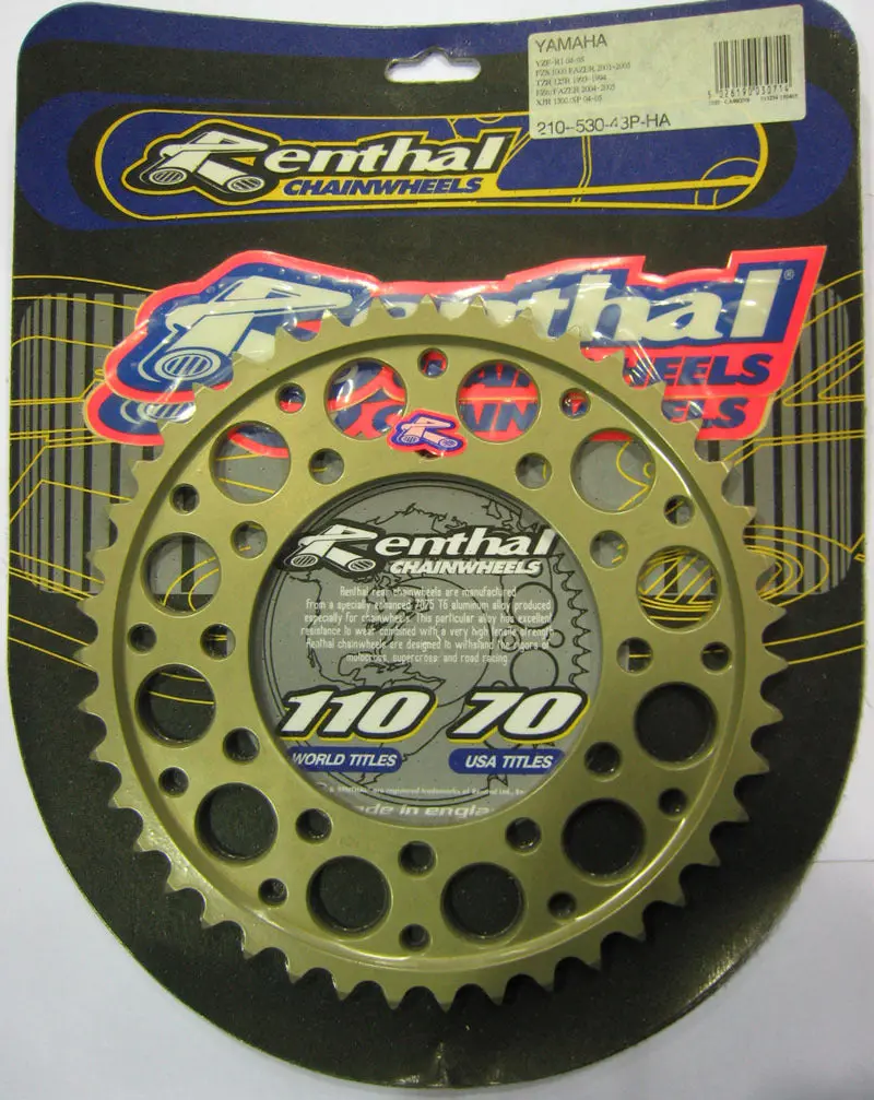 Rear Sprocket Renthal Alloy 210-530-43P-Ha 1