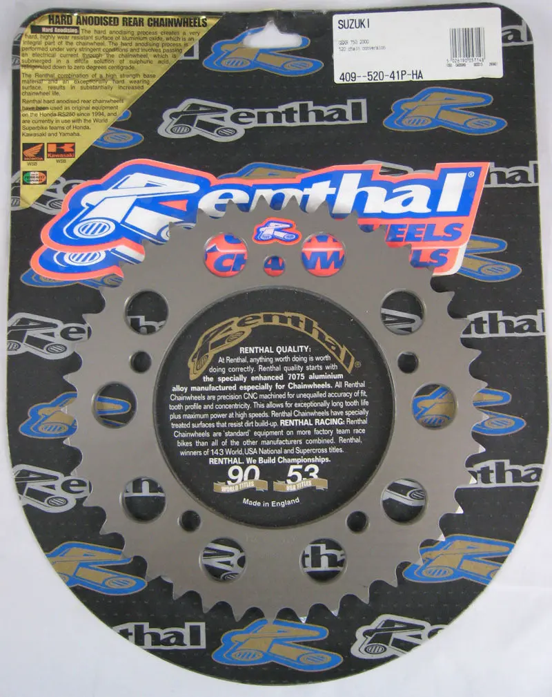 Rear Sprocket Renthal Alloy 409-520-41P-Ha 1