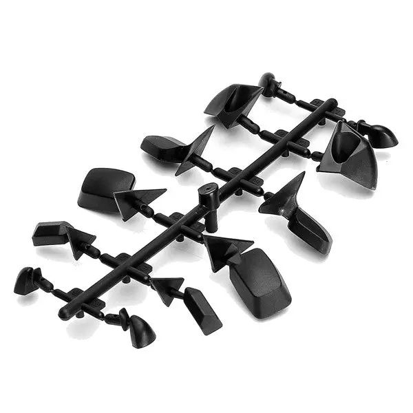Rear View 6-Style Mirrors Accessories Set For 1:10 Rc Car On Road Upgrade Black 1