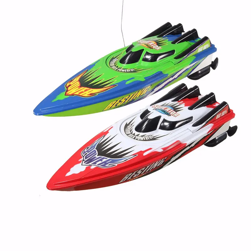 Red Green Plastic Durable Remote Control Twin Motor High Speed Racing Rc Boat Toy 1