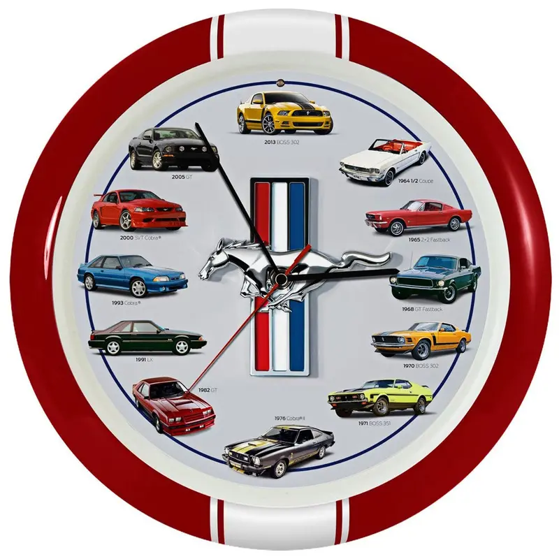 Reloj De Pared Con Sonidos Mustang 1