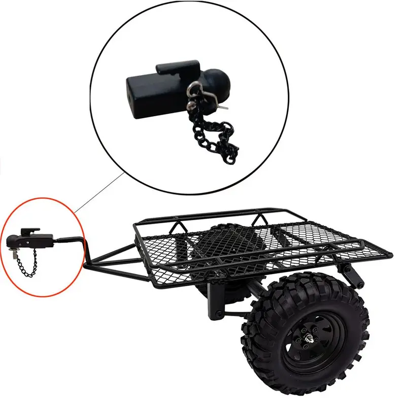 Remote Control Car Accessories Metal Hitch Trailer Hook For Scx10 90046 Trx4 1/10 Rc Crawler Car Z822 1