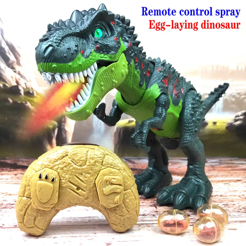 Remote Control Dinosaur Spray Laying Eggs Tyrannosaurus Rex Dinosaur Model Toys Animal Action Figure Toy For Kids Gifts 1