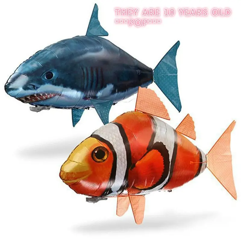 Remote Control Flying Shark Toy Clown Nemo Fish Balloons Inflatable Helium Rc Air Plane Ufo Flash Led Airplane Dolphin Animal 1