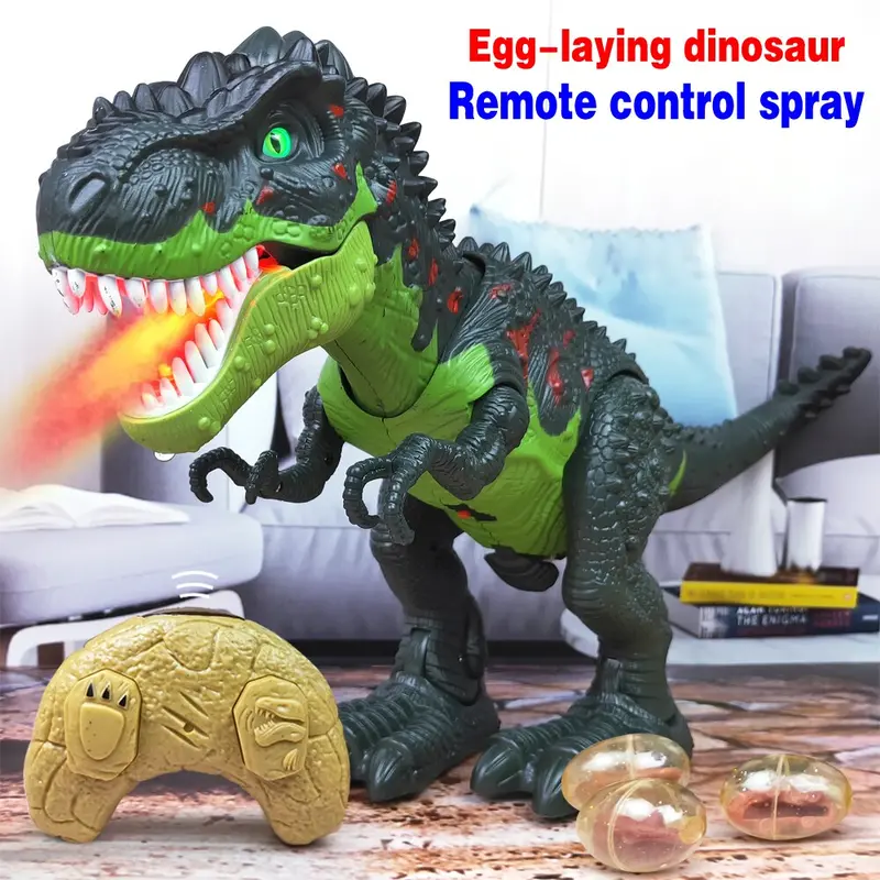 Remote Control Kids Walk Sounds Dinosaur Model Toys Large Size Electric Walking Animals Toy With Music Light Spray Gifts For Boy 1