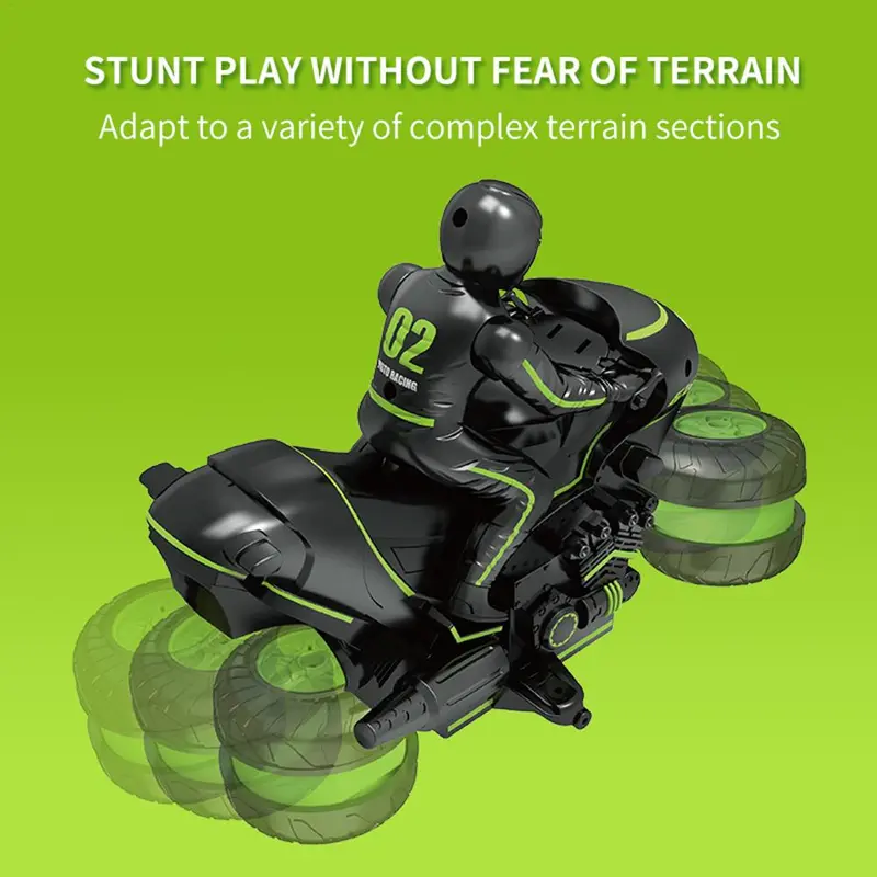 Remote Control Motorcycle Car Toys Rechargeable 2.4G Rc Stunt Motorcycle 360 Rotating Drift High Speed Climbing Motor Toys 1