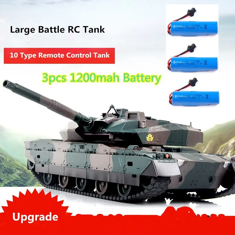Remote Control Rc Battle Tank Simulation Recoil Military Tank 330 Degree Rotating Turret 45 Degree Slope Rc Tank 2 Color Choose 1