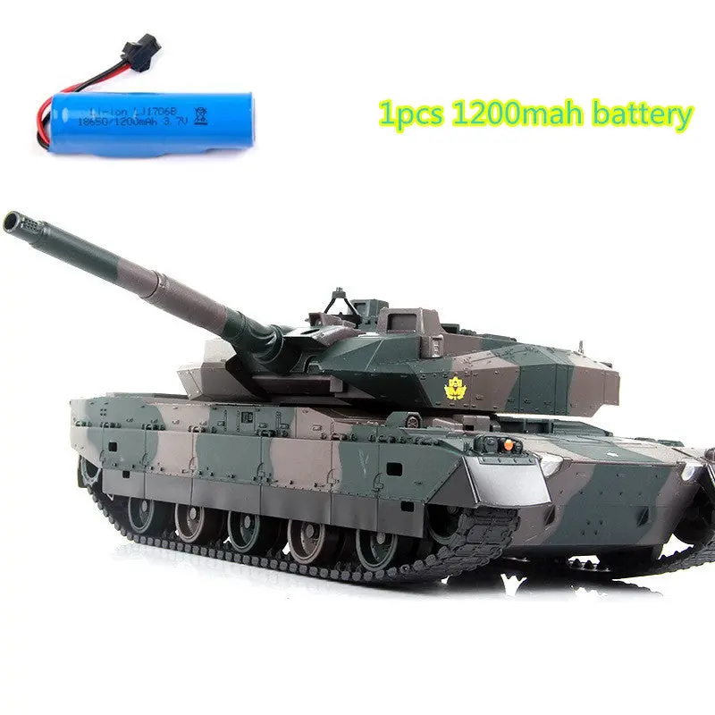 Remote Control Rc Battle Tank Simulation Recoil Military Tank 330 Degree Rotating Turret 45 Degree Slope Rc Tank 2 Color Choose 1
