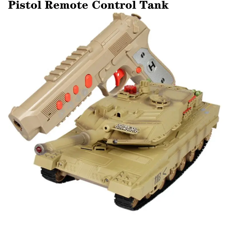 Remote Control Tank Charging Combat Tank Pistol Remote Control Rotating Turret Imitation True Sound Effect Beautiful Lighting 1