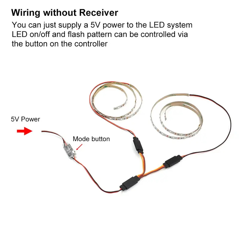 Remote Controlled Led Light Strip For Rc Fixed Wing Airplane Flying Wing Plane Drone Ar Wing Zohd Talon Orbit Skyhunter Aircraft 4
