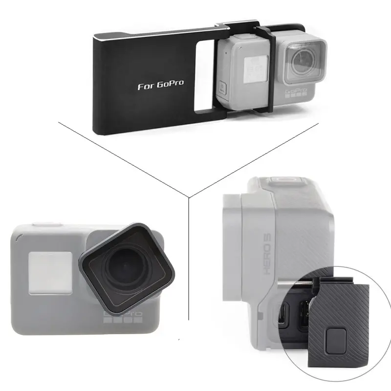 Replacement Camera Lens/Adapter/Side Door Usb-C Mini Hdmi Port Side Coverrepair Part For Gopro 5 6 1