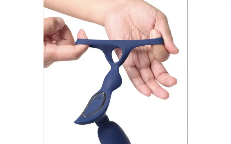Ring'n'rear Dual Thrusting Anal Probe With Cockring And Remote. 2
