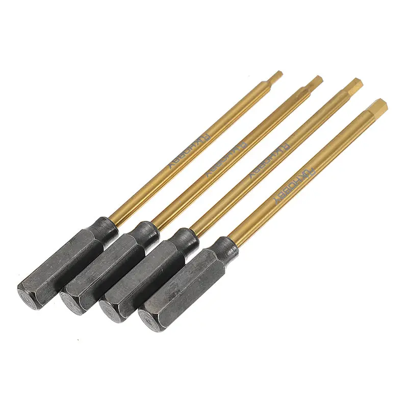 Rjx 4Pcs Metal Hexagonal-Wrenches Screwdrivers Tools Kit 1.5/2.0/2.5/3.0Mm For Rc Model 1