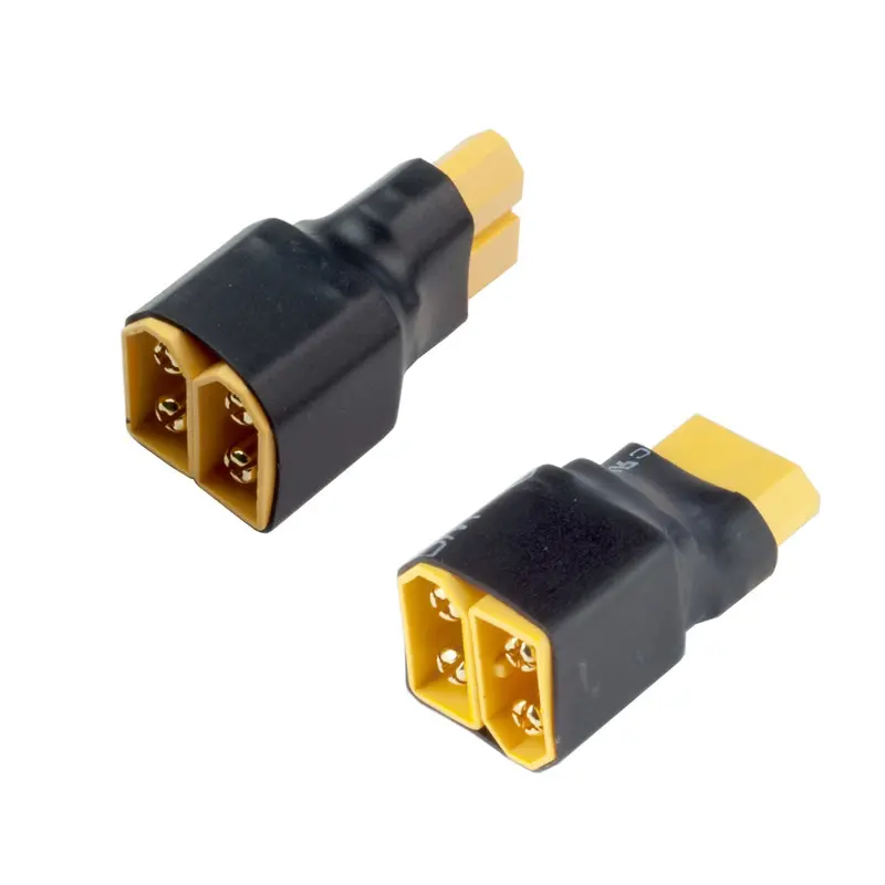 Rjx Parallel Serial 1 Xt-60 Male Plug To 2 Female Plug Connector Adapter For Lipo Battery 1
