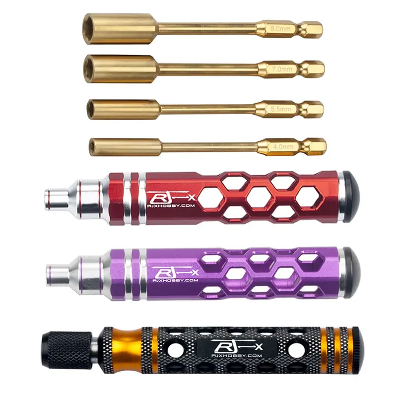 Rjx Rjx2884 4.0/ 5.5/ 7.0/ 8.0Mm 4 In1 Screw Nut Driver Repairing Tool For Rc Models 1