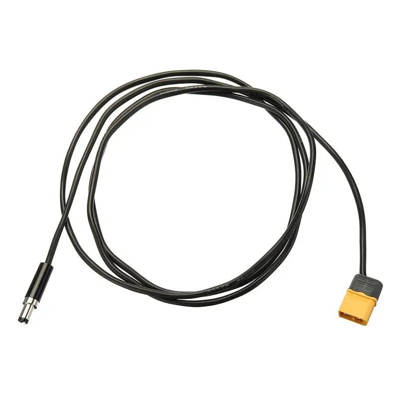 Rjxhobby Xt60 Male Bullet Connector To Male Dc 5.5X 2.5Mm Dc5525 Rubber Power Cable For Ts100 Electric Soldering Iron 1