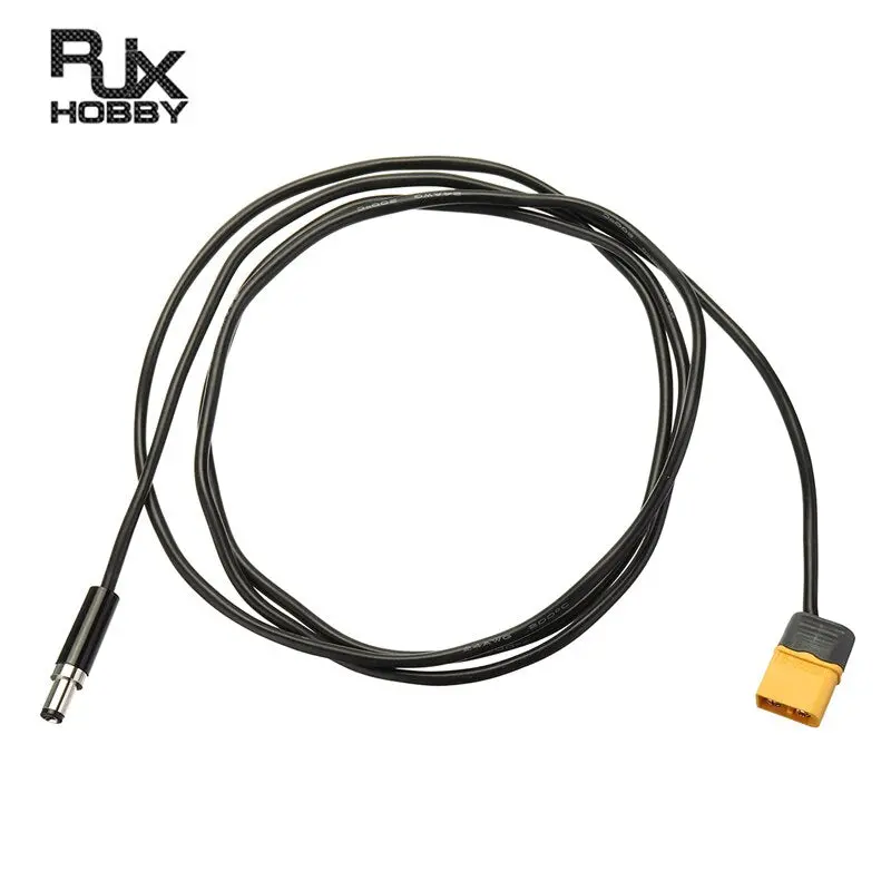 Rjxhobby Xt60 Male Bullet Connector To Male Dc 5.5X 2.5Mm Dc5525 Rubber Power Cable For Ts100 Electric Soldering Iron Rc Models 1