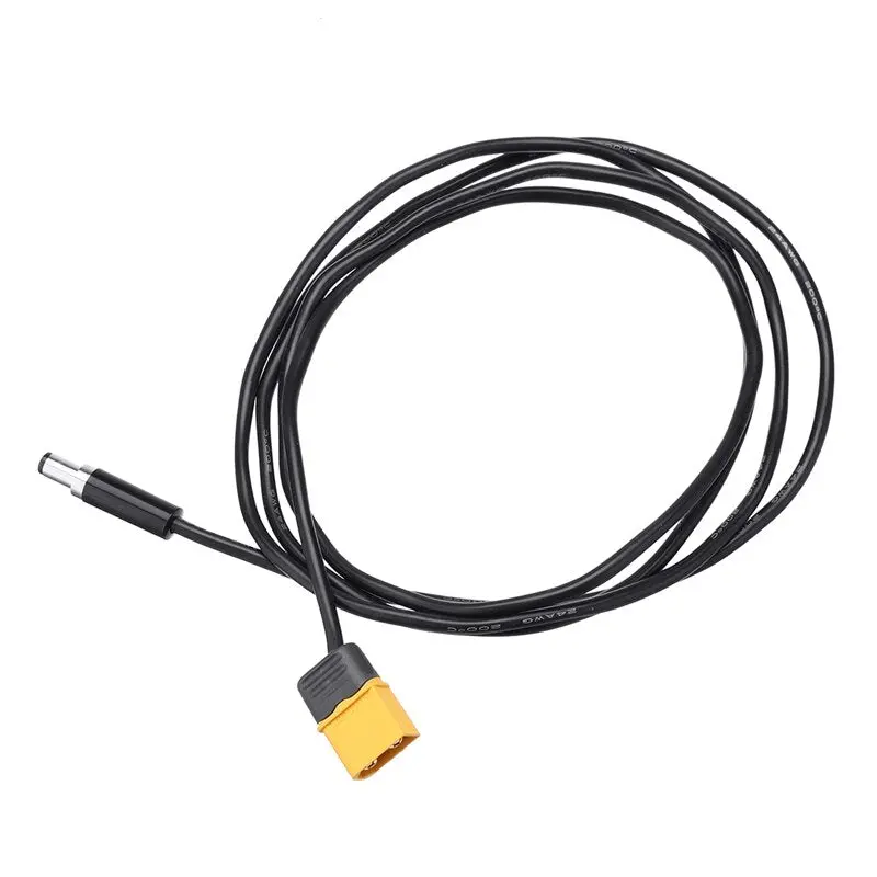 Rjxhobby Xt60 Male Bullet Connector To Male Dc 5.5X 2.5Mm Dc5525 Rubber Power Cable For Ts100 Electric Soldering Iron Rc Models 2