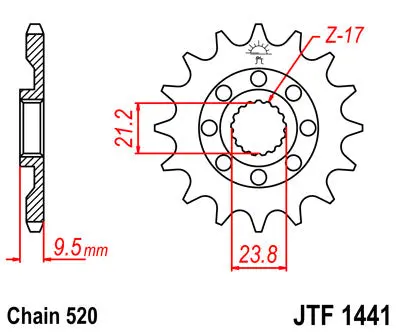 Rmz450 Jtf1441.13 Front Sprocket 2