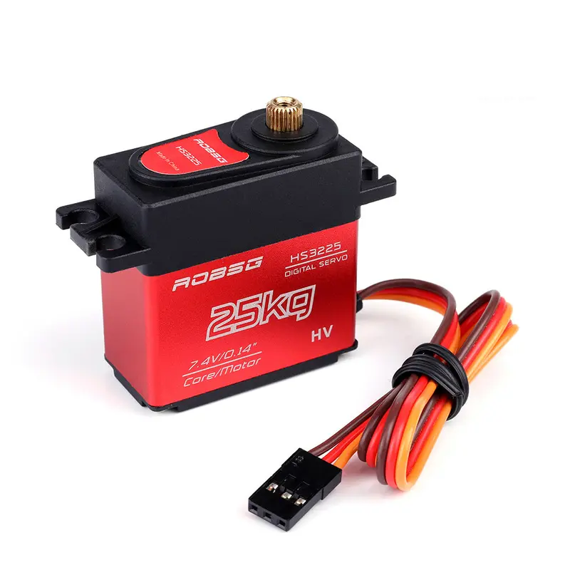 Robsg Hs3225 25Kg Coreless Waterproof Metal Gear 180° Digital Servo For Rc Car Boat 1