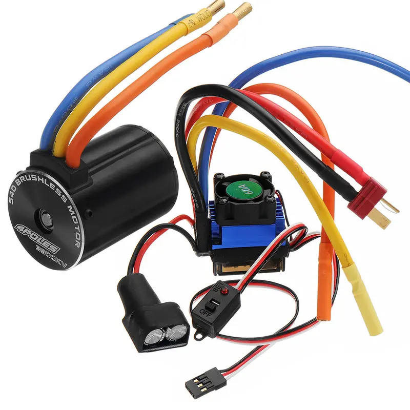 Rocket 540 Sensorless Brushless Rc Car Motor And 60A Esc For 1/10 On-Road Off-Road Truck 1