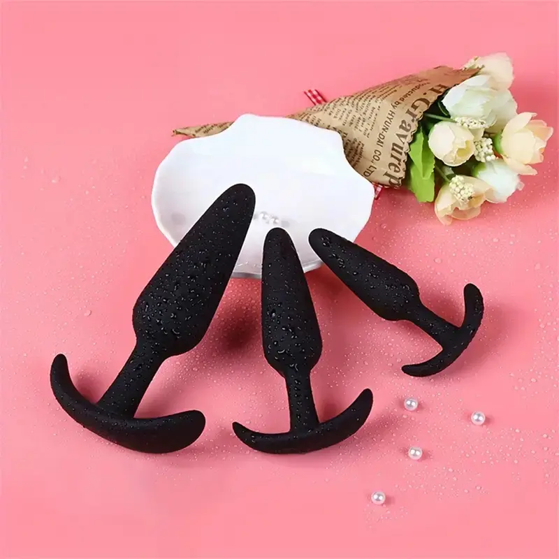 Rocking 3Pcs Silicone Anal Butt Plug Set. 1